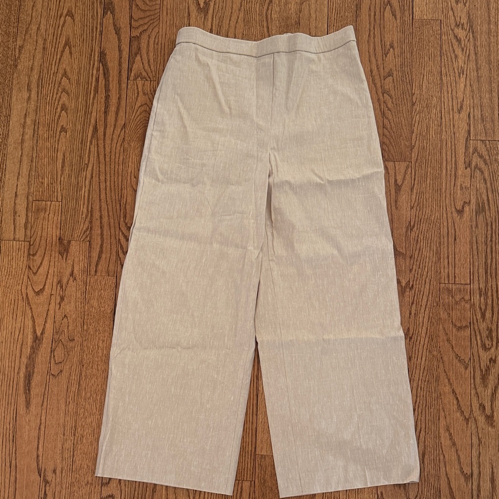 Theory Wide Leg Cream Trousers